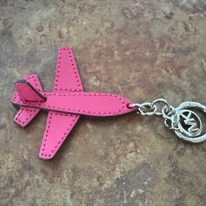Michael Kors Pink Airplane Keychain